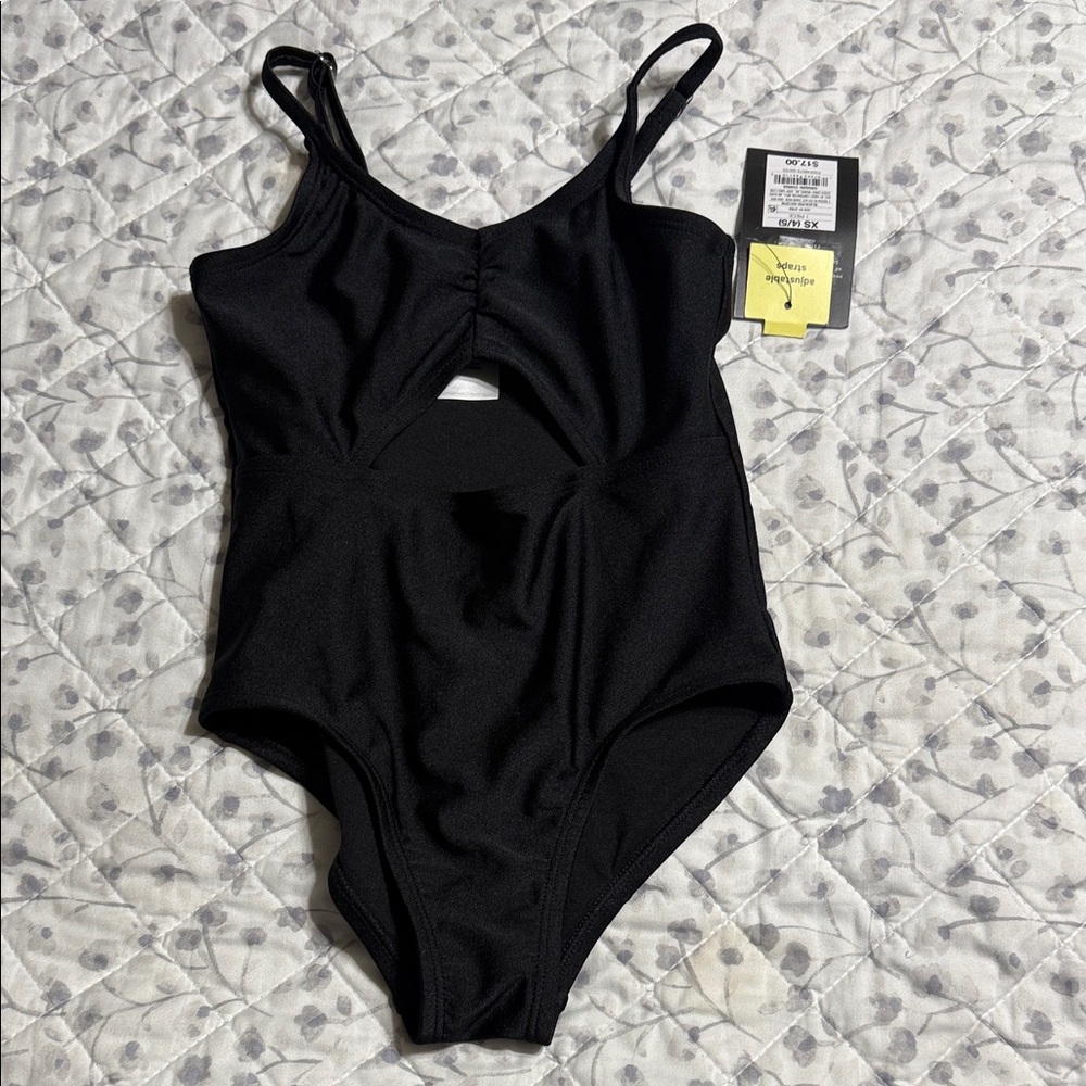 Black Kids One Piece dance leotard